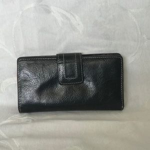 Fossil Genuine Leather Checkbook Wallet
